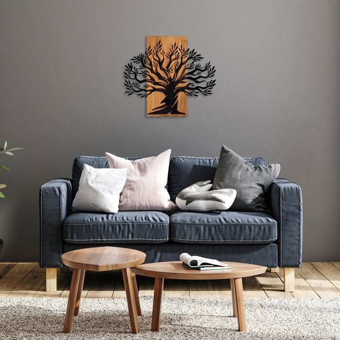 Wallity Monumental Tree Escultura de Pared en Nogal y Negro